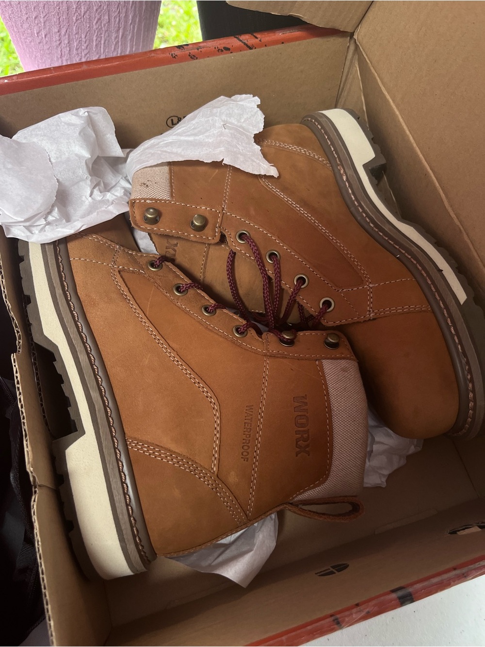 Red Wing
Axyl Waterproof 
Steel Toe
6’ Work Boots
Size 7 for Women